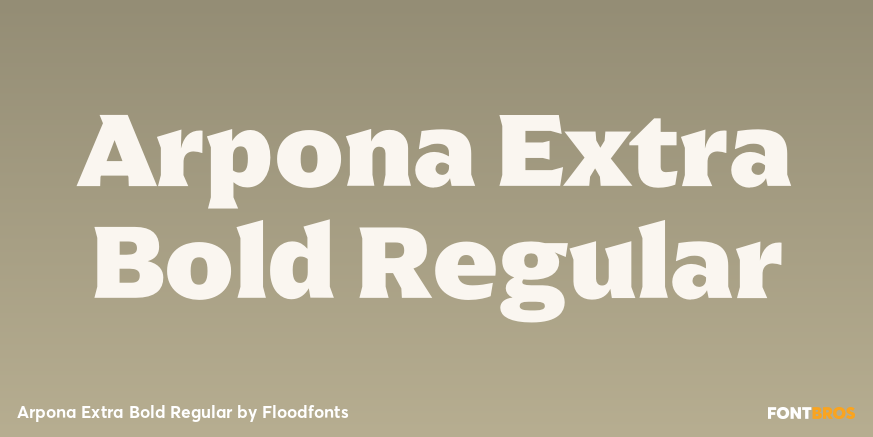 Arpona Extra Bold Regular Poster