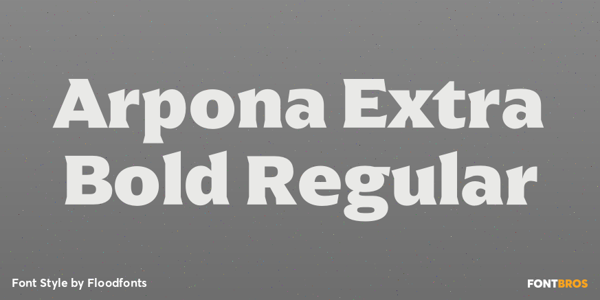 Arpona Extra Bold Regular Poster