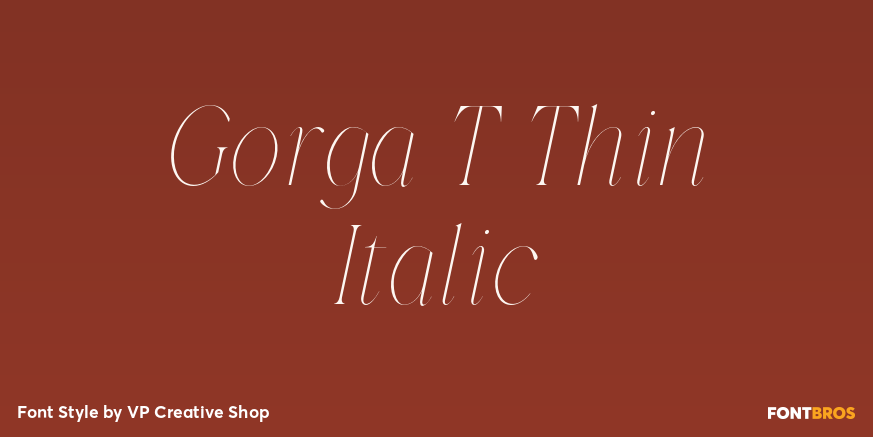 Gorga T Thin Italic Poster