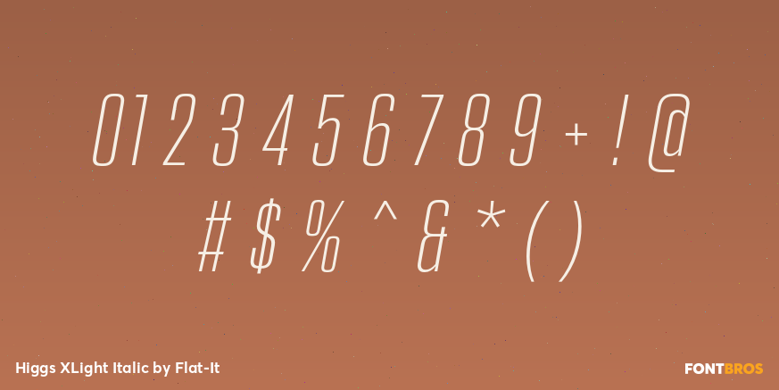 Higgs XLight Italic Font Poster #4