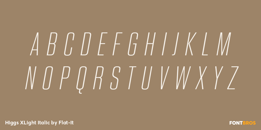 Higgs XLight Italic Font Poster #2