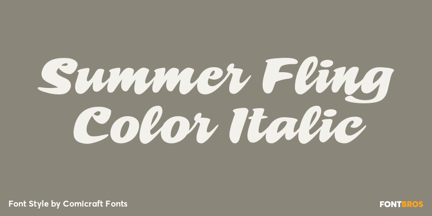 Summer Fling Color Italic Poster