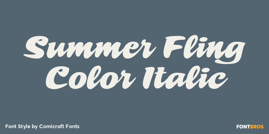 Summer Fling Color Italic Poster
