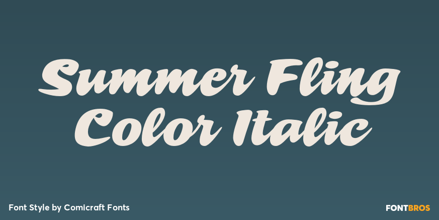 Summer Fling Color Italic Poster