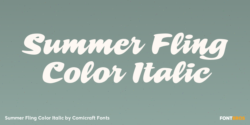 Summer Fling Color Italic Poster