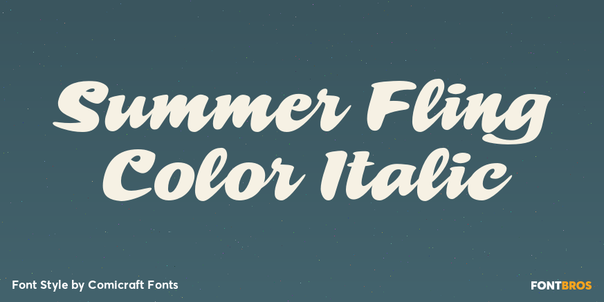 Summer Fling Color Italic Poster
