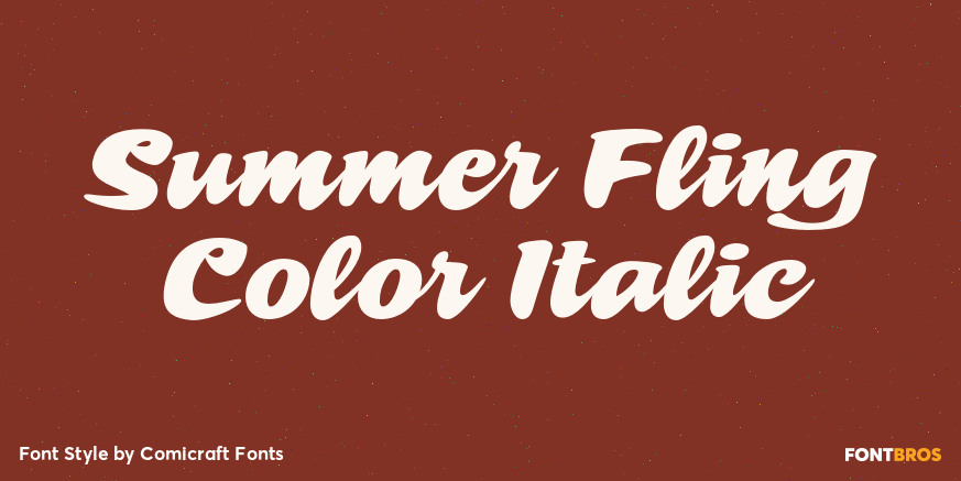 Summer Fling Color Italic Poster