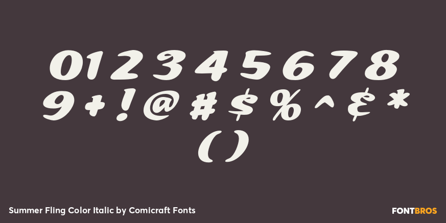 Summer Fling Color Italic Font Poster #1