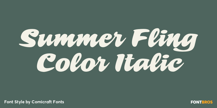 Summer Fling Color Italic Poster