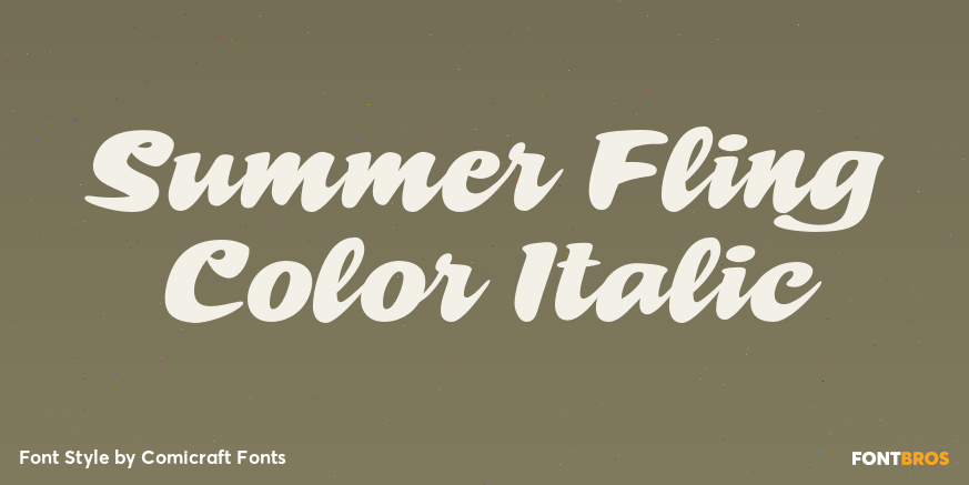 Summer Fling Color Italic Poster