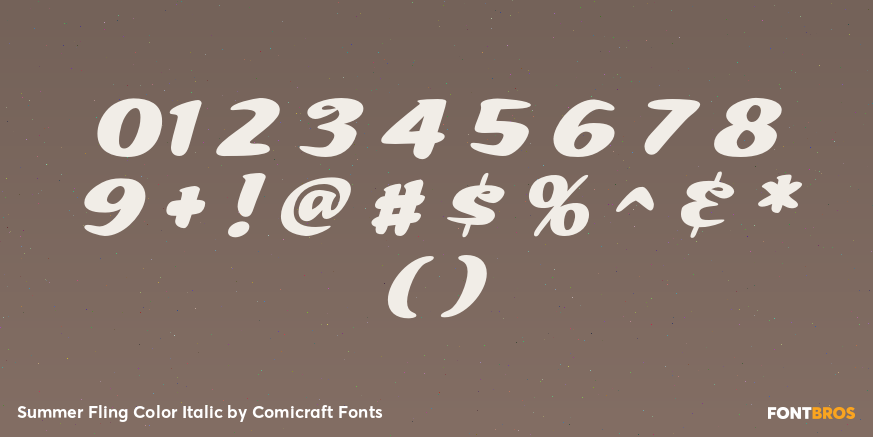 Summer Fling Color Italic Font Poster #4