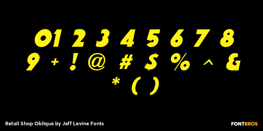 Retail Shop Oblique Font Poster #4