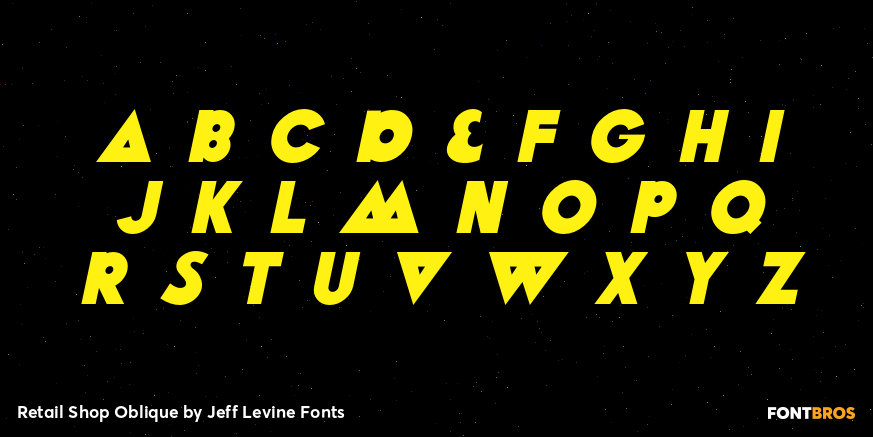 Retail Shop Oblique Font Poster #2