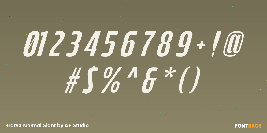 Bratva Normal Slant Font Poster #4