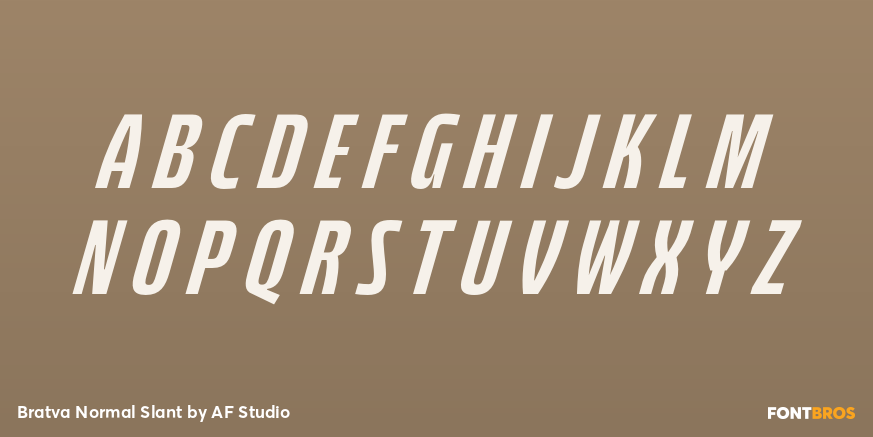 Bratva Normal Slant Font Poster #2