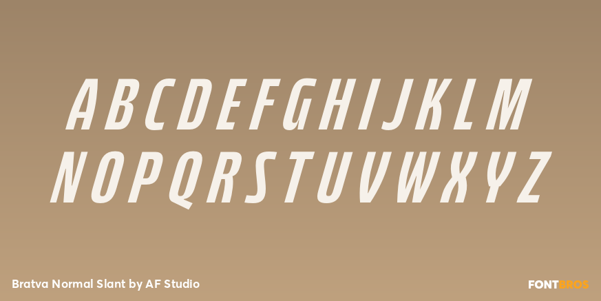 Bratva Normal Slant Font Poster #2