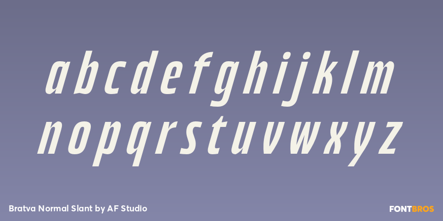 Bratva Normal Slant Font Poster #3