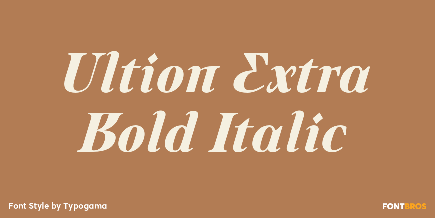 Ultion Extra Bold Italic Poster