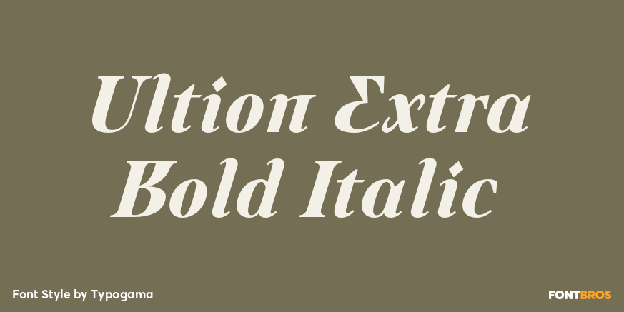 Ultion Extra Bold Italic Poster