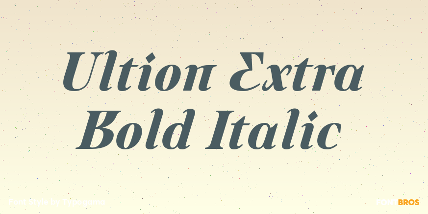 Ultion Extra Bold Italic Poster