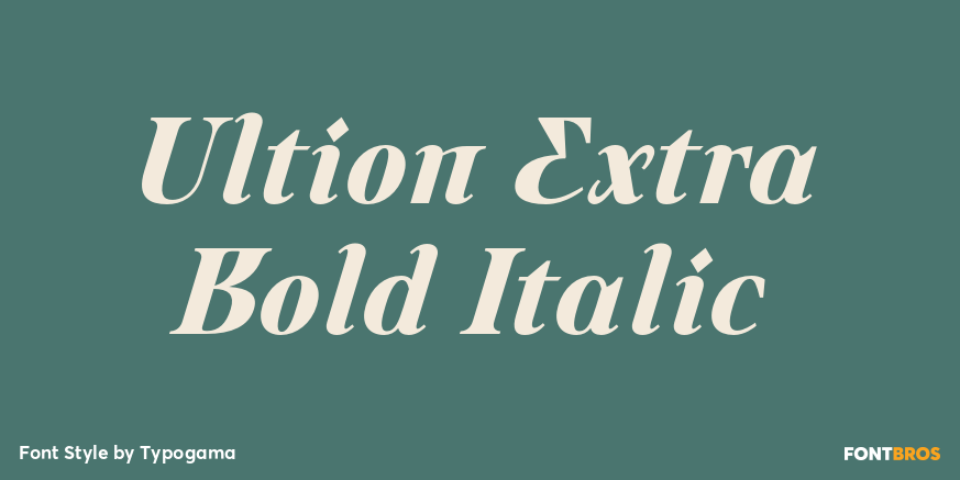 Ultion Extra Bold Italic Poster