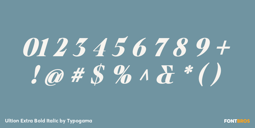 Ultion Extra Bold Italic Font Poster #1