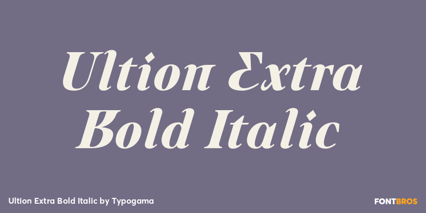 Ultion Extra Bold Italic Poster
