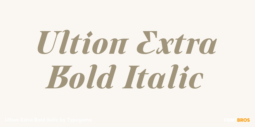 Ultion Extra Bold Italic Poster