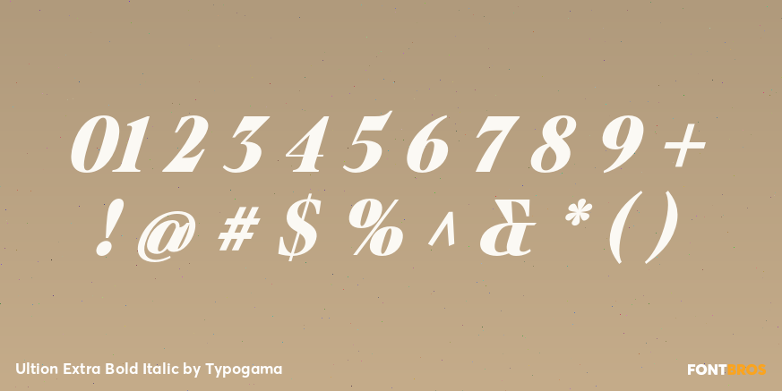 Ultion Extra Bold Italic Font Poster #4