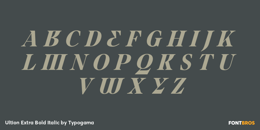 Ultion Extra Bold Italic Font Poster #1