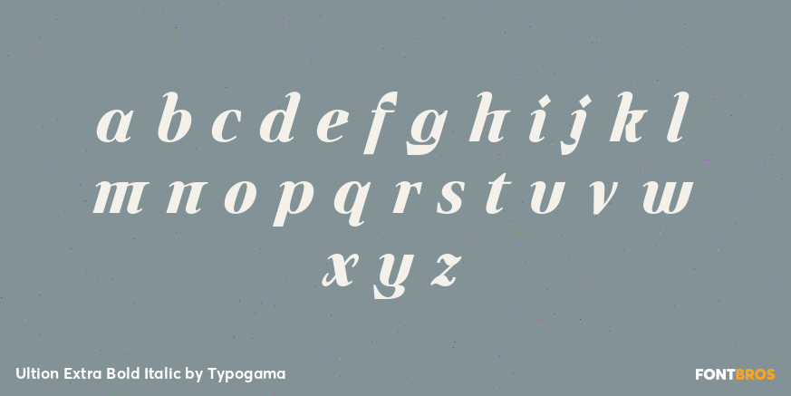 Ultion Extra Bold Italic Font Poster #1