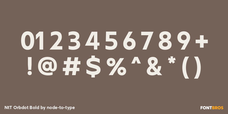 NtT Orbdot Bold Font Poster #1