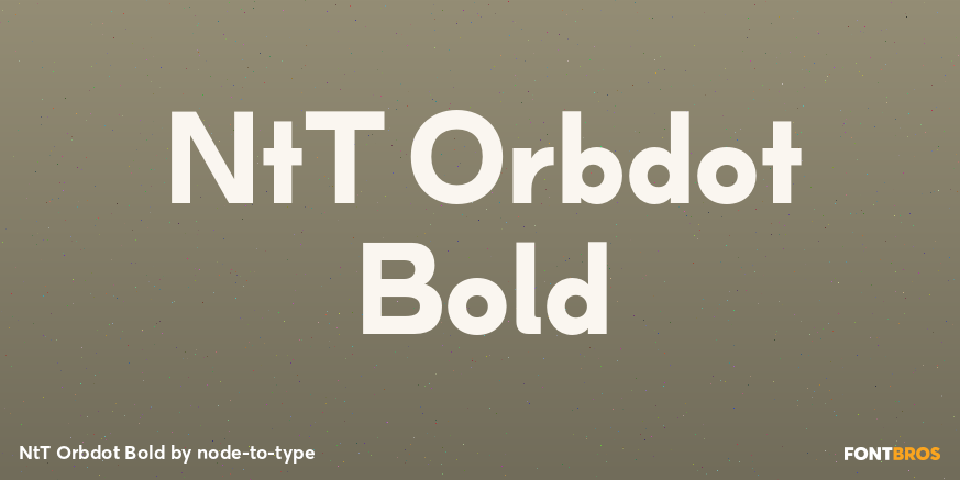 NtT Orbdot Bold Font Poster #1