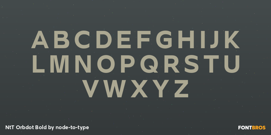 NtT Orbdot Bold Font Poster #1