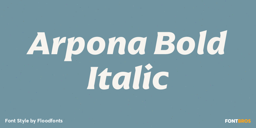Arpona Bold Italic Poster