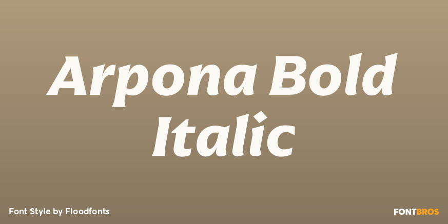 Arpona Bold Italic Poster