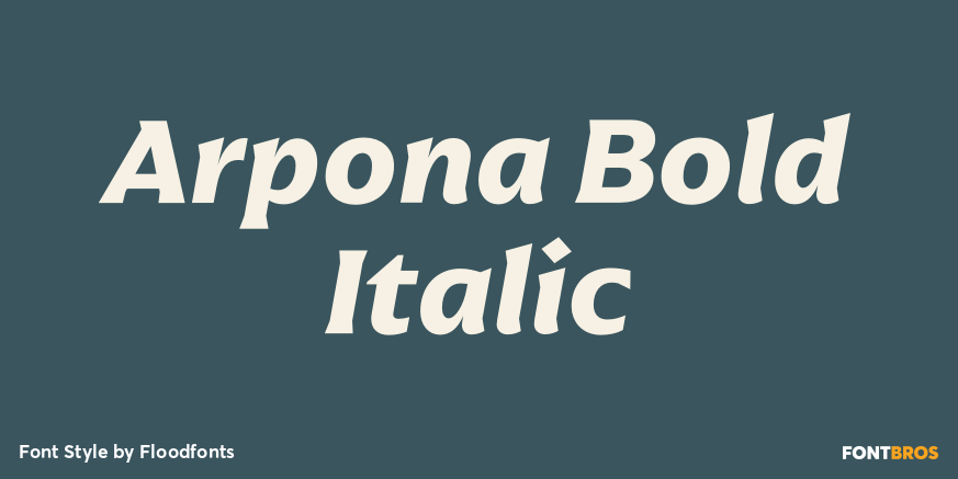 Arpona Bold Italic Poster