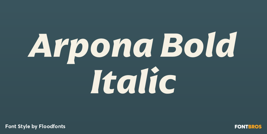 Arpona Bold Italic Poster