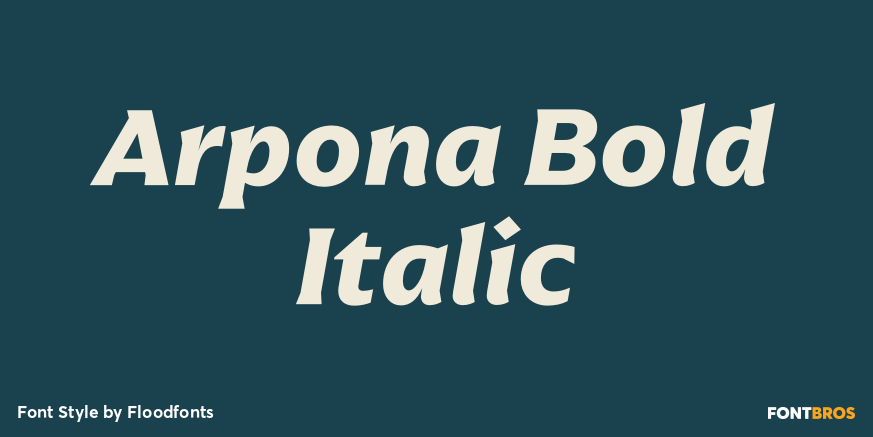 Arpona Bold Italic Poster