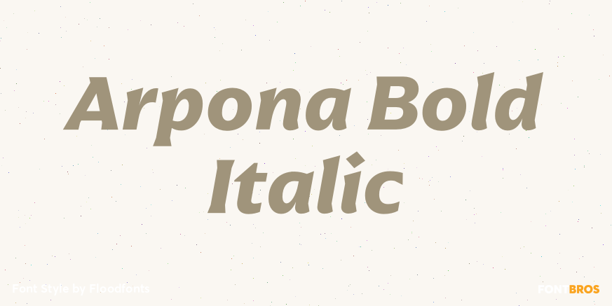 Arpona Bold Italic Poster