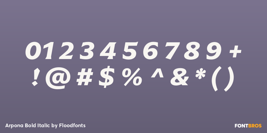 Arpona Bold Italic Font Poster #1