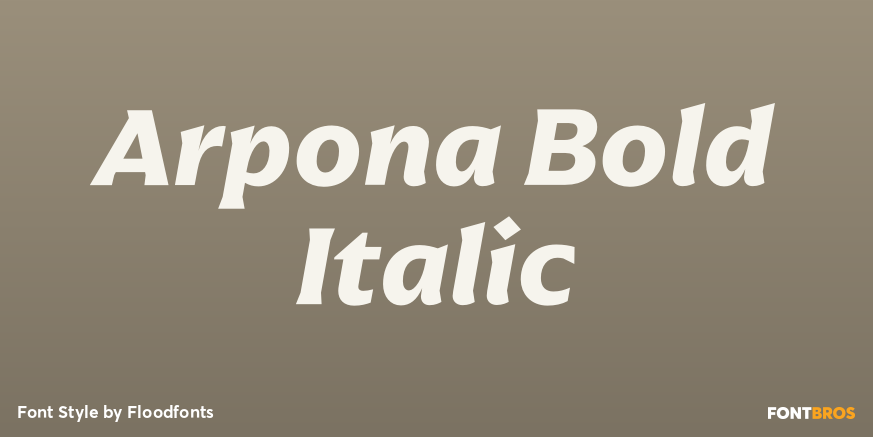 Arpona Bold Italic Font Poster #1
