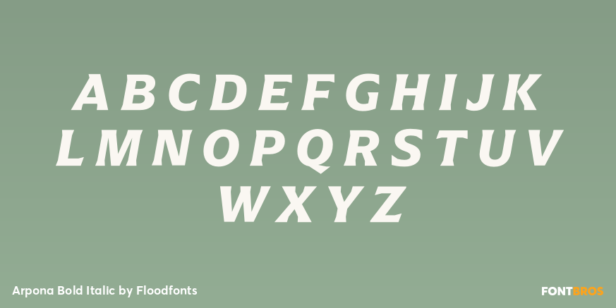 Arpona Bold Italic Font Poster #2