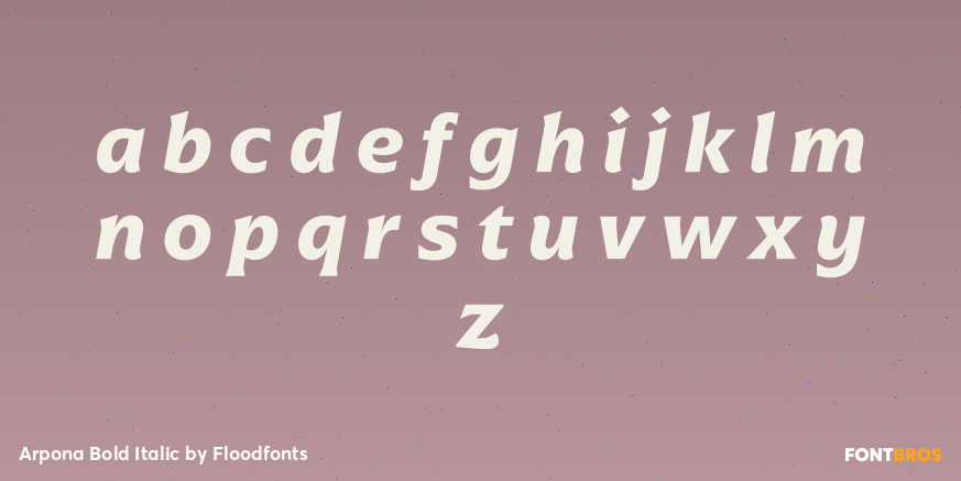 Arpona Bold Italic Font Poster #3