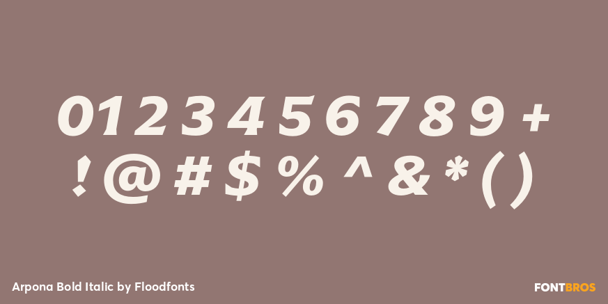 Arpona Bold Italic Font Poster #4