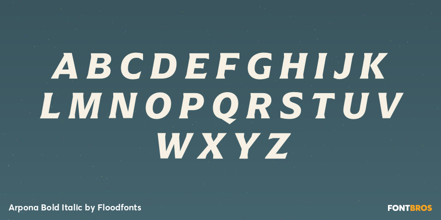 Arpona Bold Italic Font Poster #1