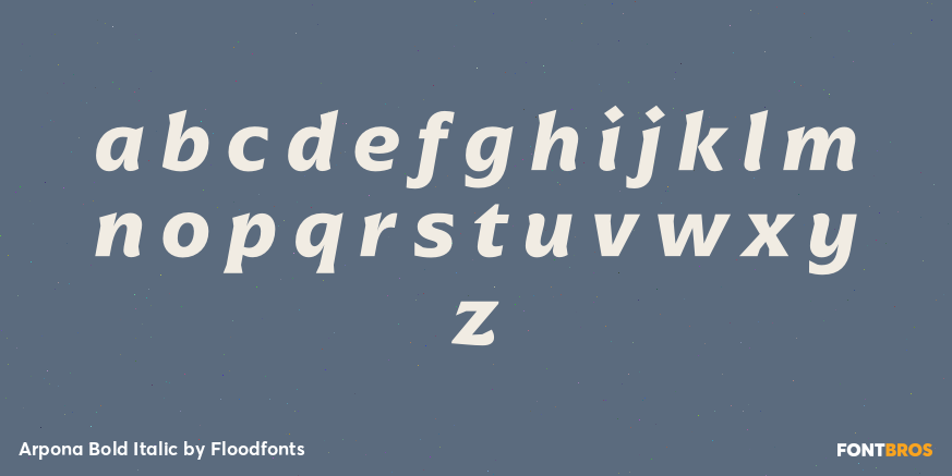 Arpona Bold Italic Font Poster #1