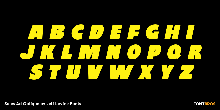 Sales Ad Oblique Font Poster #3