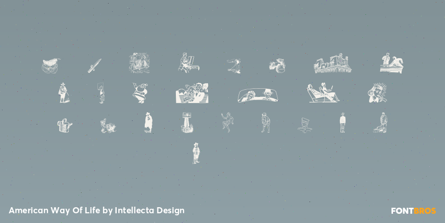 American Way Of Life Font Poster #3