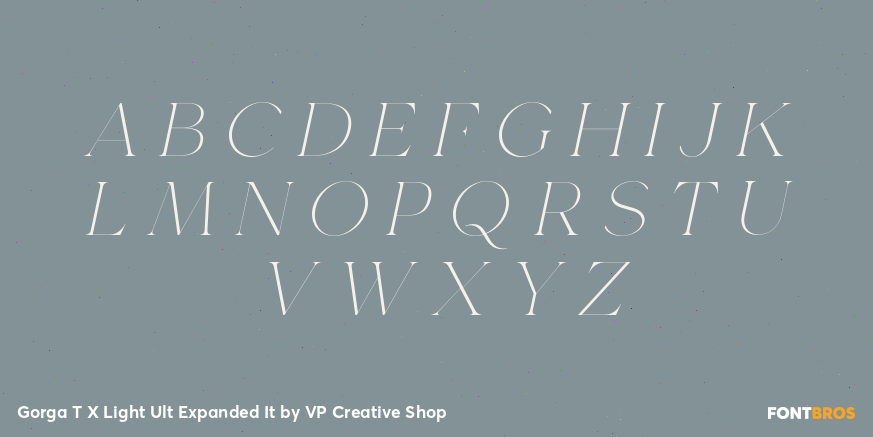 Gorga T X Light Ult Expanded It Font Poster #2